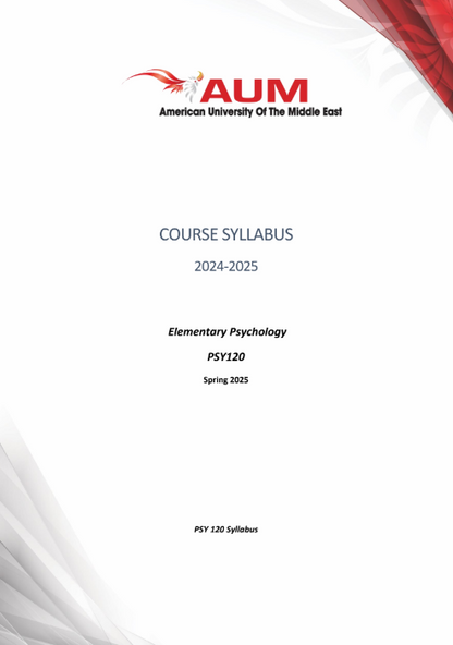 AUM PSY120 Notes